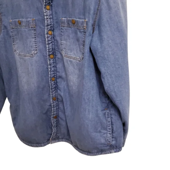 L.L. Bean 1912 Heritage Lined Denim Shirt Jacket, Size Large